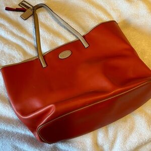 Large coach red shoulder bag